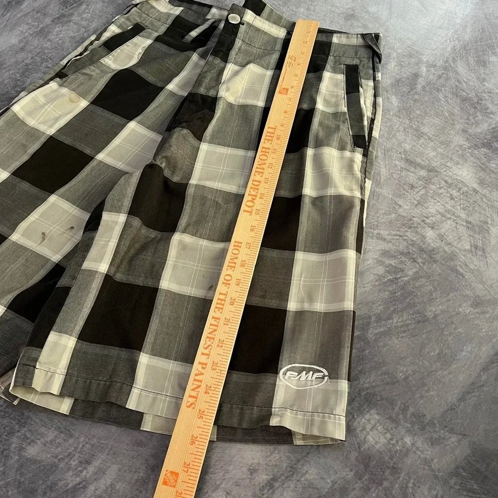 Y2K 2000s Grunge Indie Skater Workwear Streetwear Hip Hop Baggy Plaid Shorts